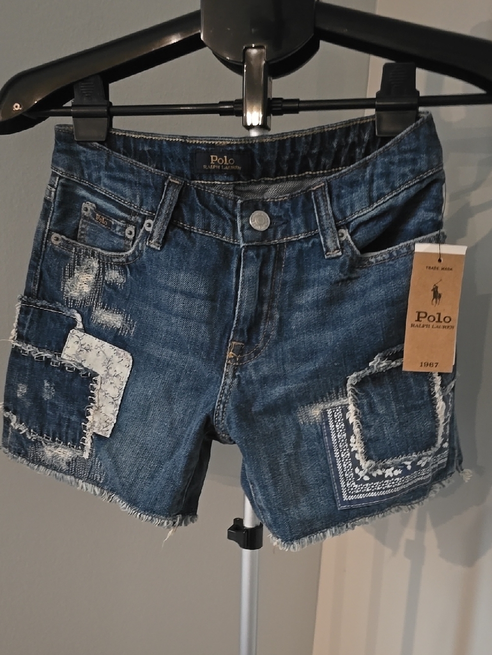 Polo Ralph Lauren Distressed Patchwork Demin Little Girl Size 10